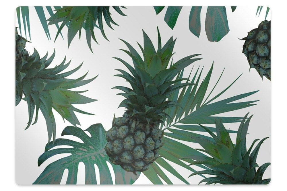 kobercomat.sk Podložka pod kolieskovú stoličku zelené ananásy 100x70 cm 